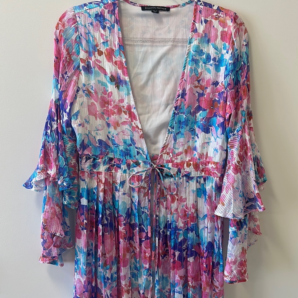 Boston Proper Floral Duster / Kimono • Sz XS